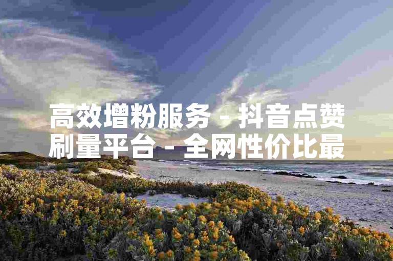 高效增粉服务 - 抖音点赞刷量平台 - 全网性价比最高的粉丝增长方案