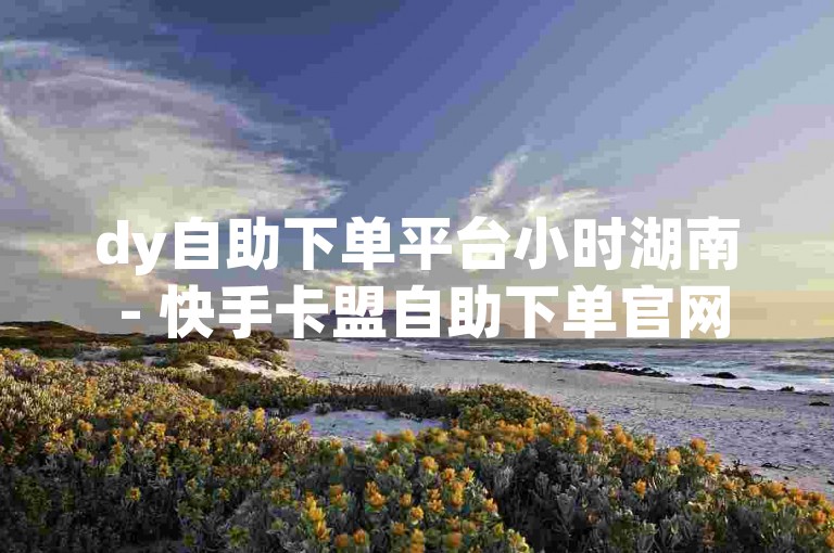 dy自助下单平台小时湖南 - 快手卡盟自助下单官网最低价