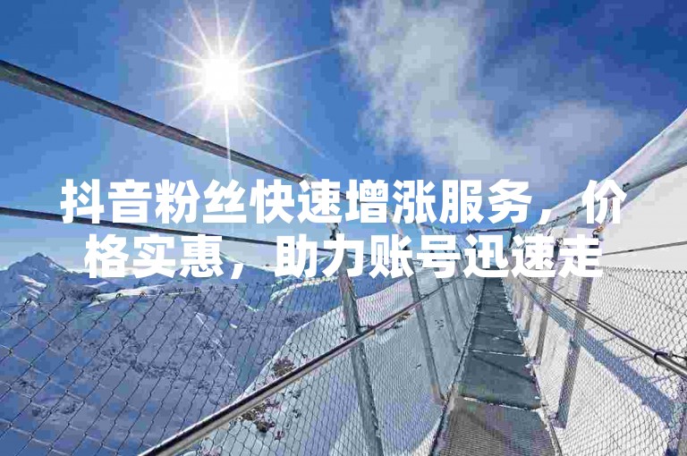 抖音粉丝快速增涨服务，价格实惠，助力账号迅速走红。