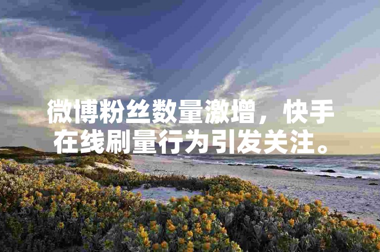 微博粉丝数量激增，快手在线刷量行为引发关注。