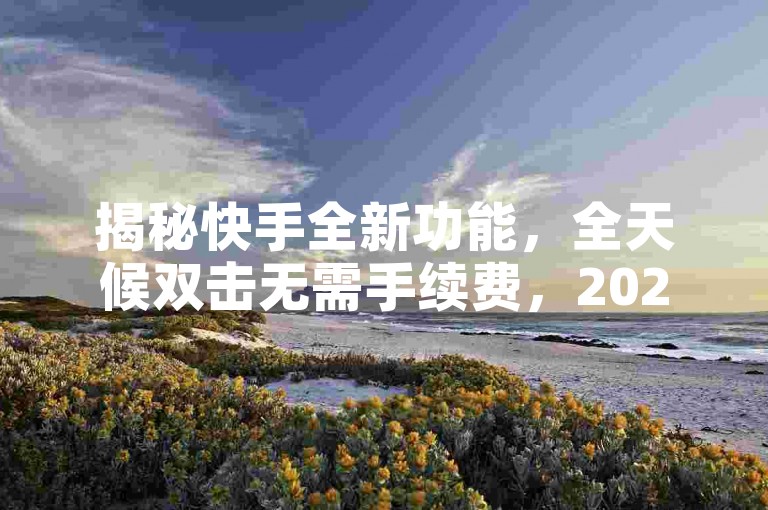 揭秘快手全新功能，全天候双击无需手续费，2024年必备技能！