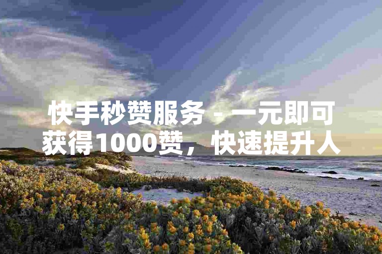 快手秒赞服务 - 一元即可获得1000赞，快速提升人气。