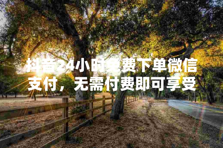 抖音24小时免费下单微信支付，无需付费即可享受qq永久会员特权。