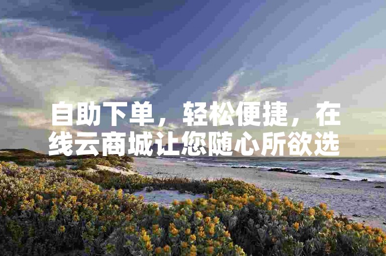 自助下单，轻松便捷，在线云商城让您随心所欲选购心仪商品。