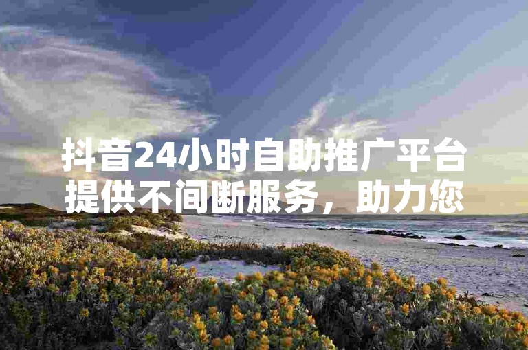 抖音24小时自助推广平台提供不间断服务，助力您的品牌全天候获得关注。