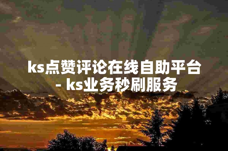 ks点赞评论在线自助平台 - ks业务秒刷服务