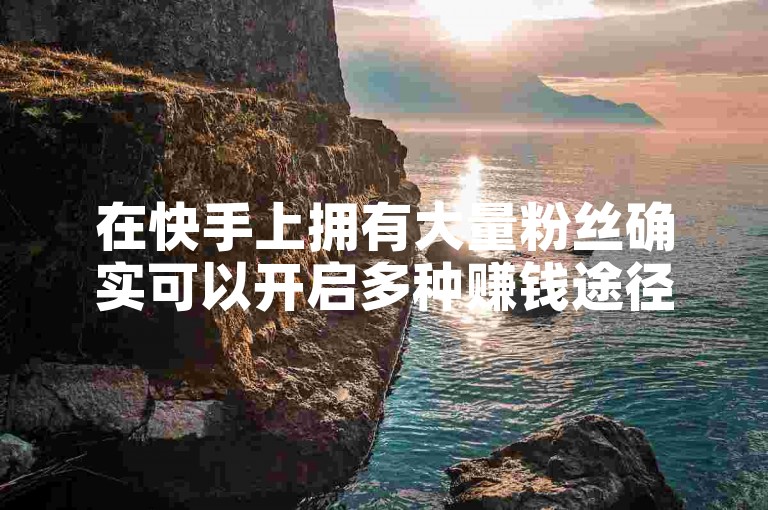 在快手上拥有大量粉丝确实可以开启多种赚钱途径，如通过直播带货、接受品牌赞助或参与广告推广等方式实现盈利。