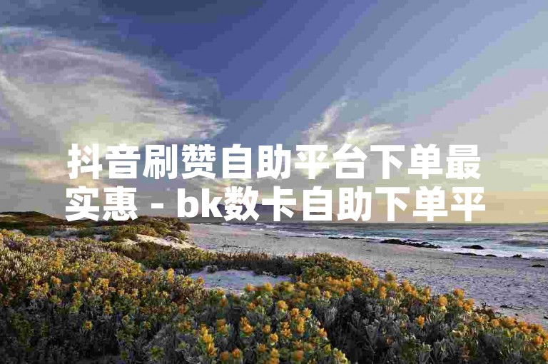 抖音刷赞自助平台下单最实惠 - bk数卡自助下单平台。