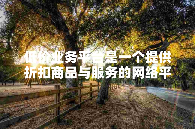 低价业务平台是一个提供折扣商品与服务的网络平台，旨在让用户以更优惠的价格享受购物和娱乐体验。