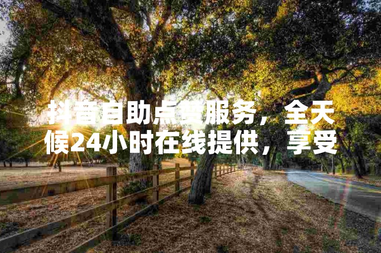 抖音自助点赞服务，全天候24小时在线提供，享受低价优惠。