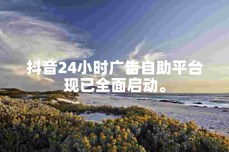 抖音24小时广告自助平台现已全面启动。