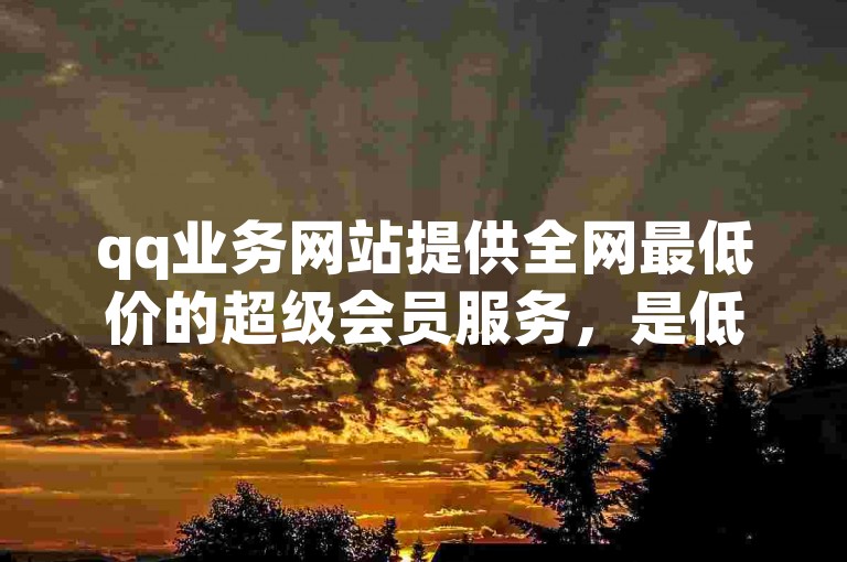 qq业务网站提供全网最低价的超级会员服务，是低价购买平台。
