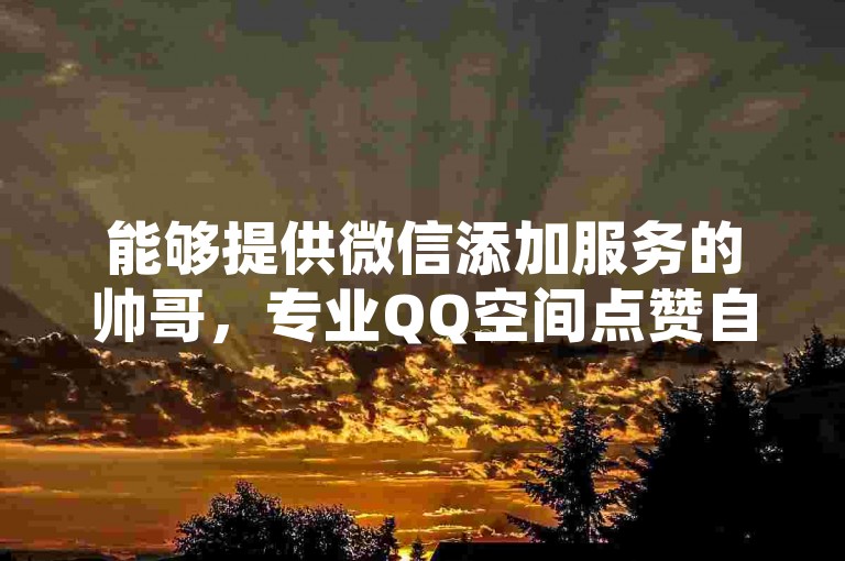 能够提供微信添加服务的帅哥，专业QQ空间点赞自助平台 - 抖音账号交易平台 - 小红书粉丝增长服务。