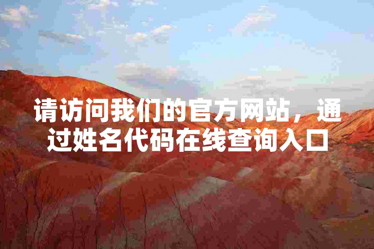 请访问我们的官方网站，通过姓名代码在线查询入口获取全网下单业务相关信息。