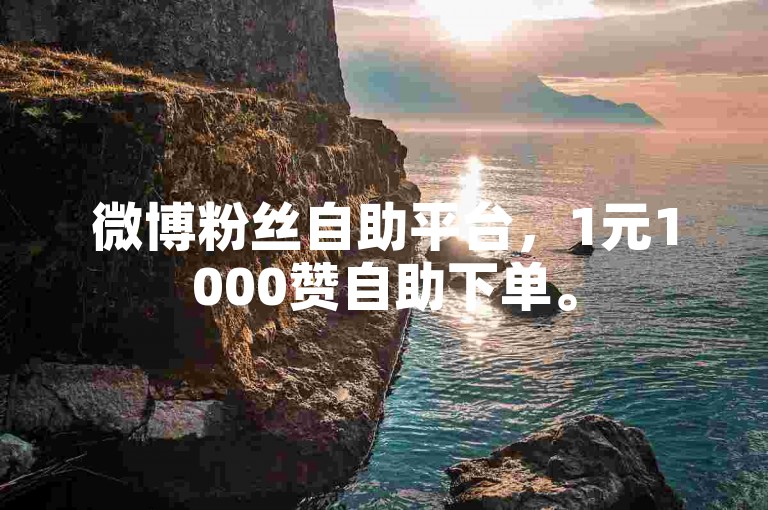 微博粉丝自助平台，1元1000赞自助下单。