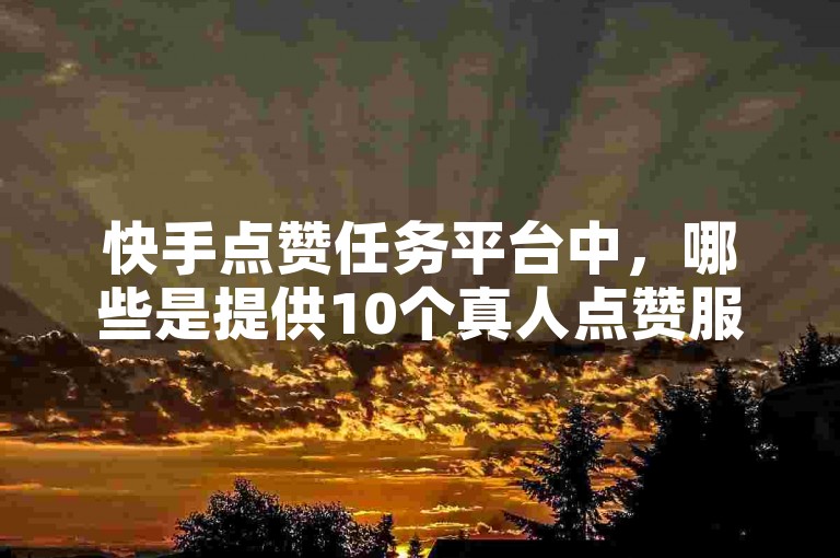 快手点赞任务平台中，哪些是提供10个真人点赞服务的？
