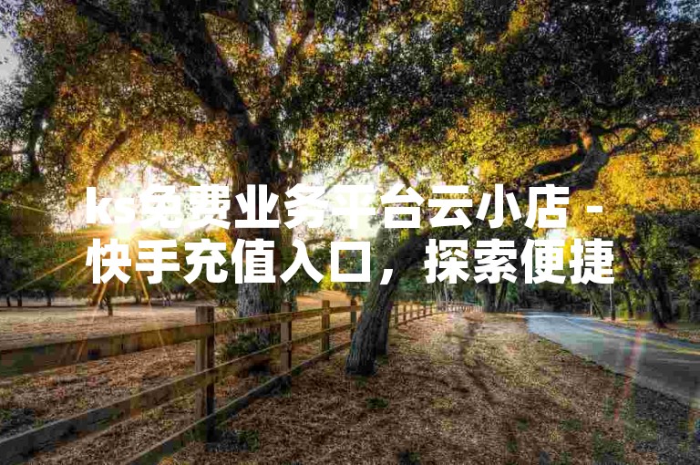 ks免费业务平台云小店 - 快手充值入口，探索便捷的在线购物体验，享受无忧的虚拟货币充值服务。