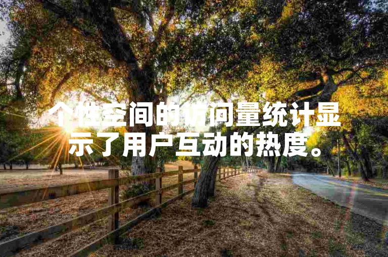 个性空间的访问量统计显示了用户互动的热度。