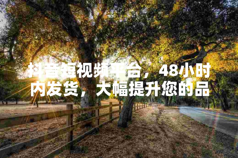 抖音短视频平台，48小时内发货，大幅提升您的品牌知名度！