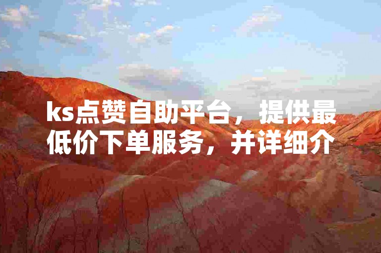 ks点赞自助平台，提供最低价下单服务，并详细介绍了ks自助业务的下单流程。