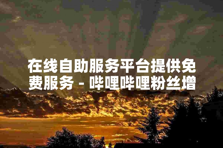 在线自助服务平台提供免费服务 - 哔哩哔哩粉丝增长解决方案。