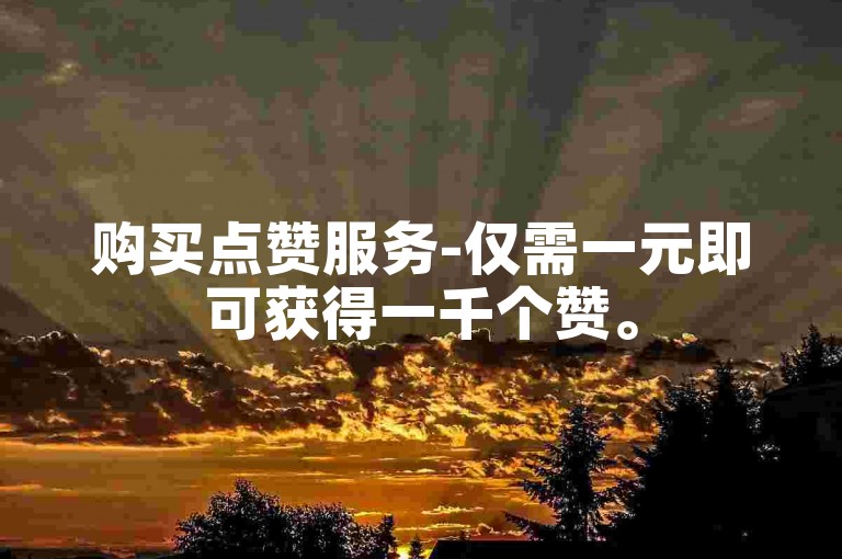购买点赞服务-仅需一元即可获得一千个赞。