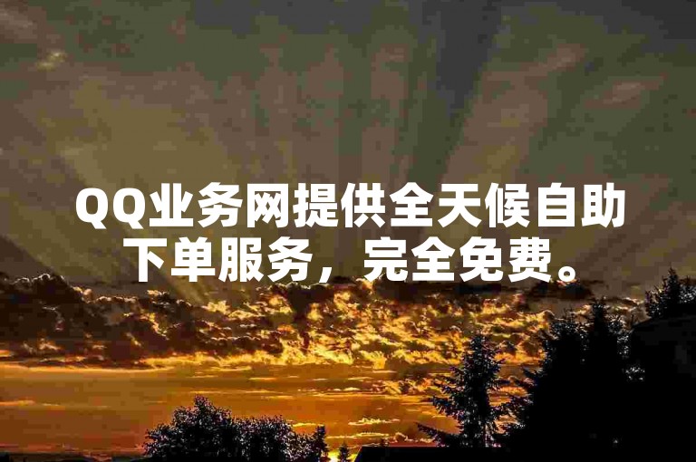 QQ业务网提供全天候自助下单服务，完全免费。