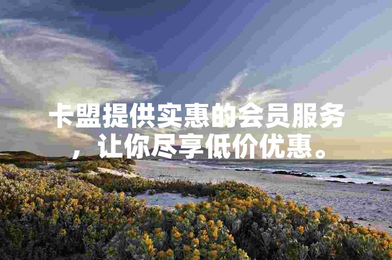 卡盟提供实惠的会员服务，让你尽享低价优惠。
