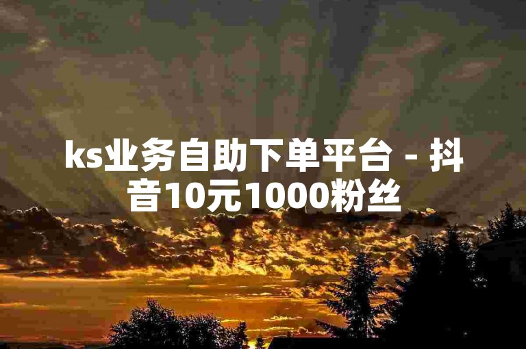 ks业务自助下单平台 - 抖音10元1000粉丝