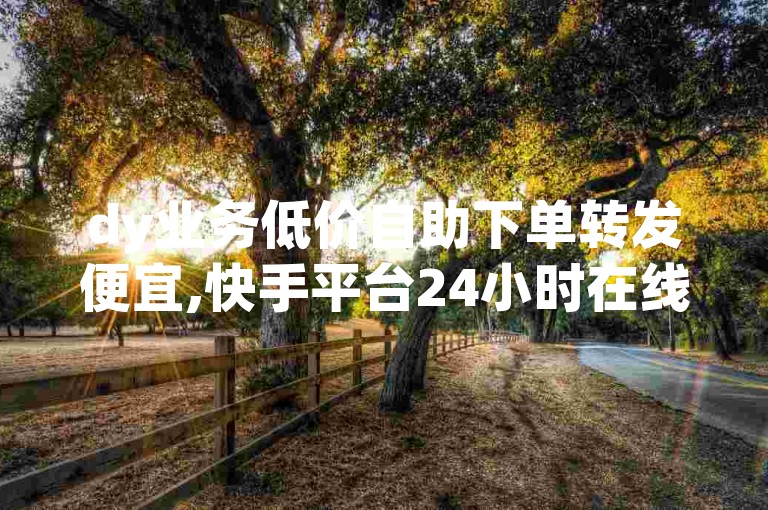 dy业务低价自助下单转发便宜,快手平台24小时在线 - 抖音粉丝 - ks业务下单24小时最低价