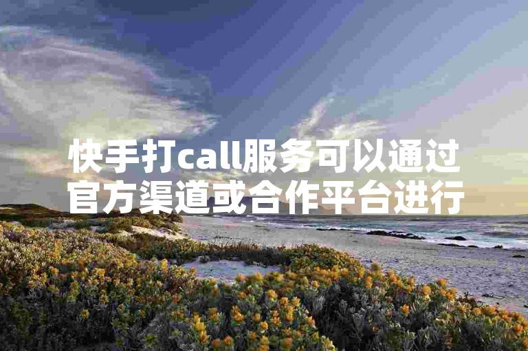 快手打call服务可以通过官方渠道或合作平台进行购买。