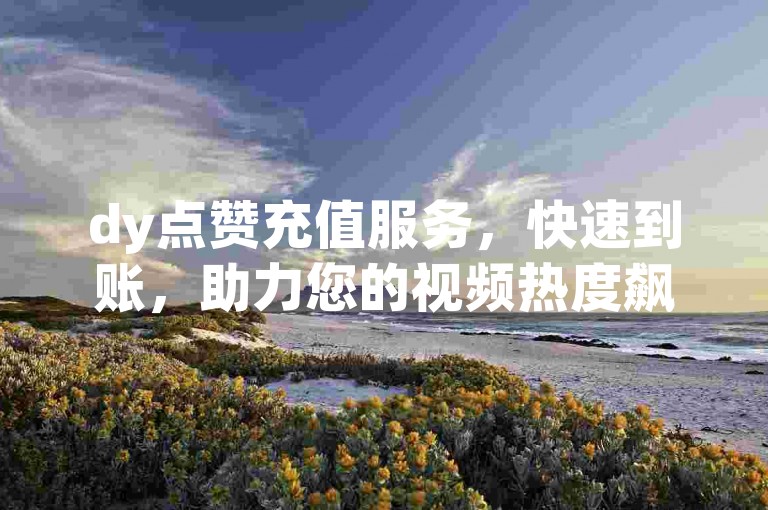 dy点赞充值服务，快速到账，助力您的视频热度飙升。