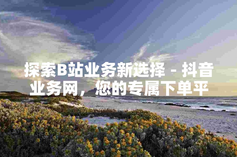 探索B站业务新选择 - 抖音业务网，您的专属下单平台。