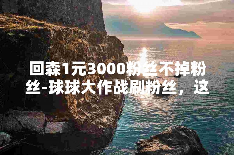 回森1元3000粉丝不掉粉丝-球球大作战刷粉丝，这个句子是关于球球大作战游戏的刷粉丝服务。