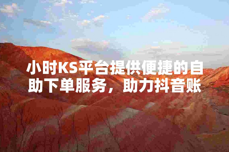 小时KS平台提供便捷的自助下单服务，助力抖音账号迅速增长点赞量，实现高效推广。