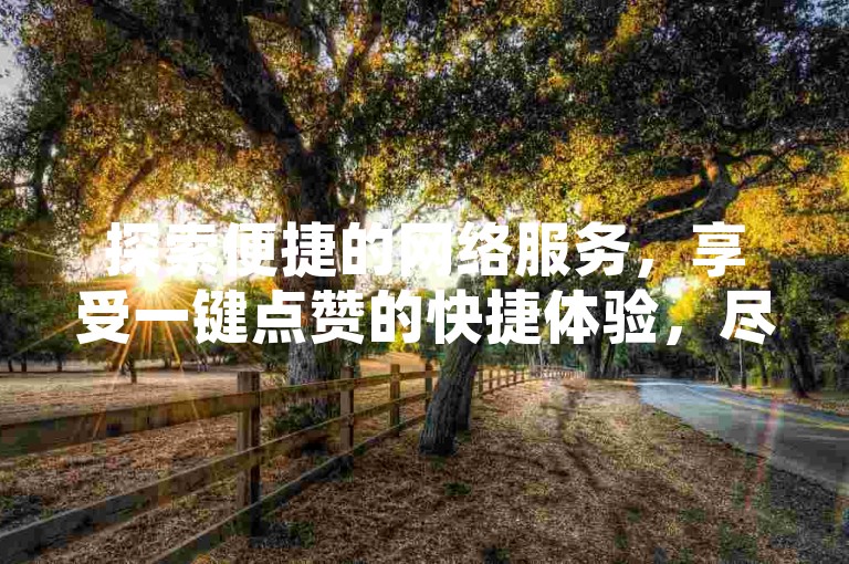 探索便捷的网络服务，享受一键点赞的快捷体验，尽在高效的自助下单平台！