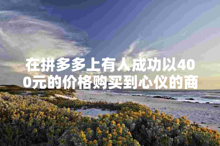 在拼多多上有人成功以400元的价格购买到心仪的商品，而刷空间名片赞的行为则是违反平台规定且不道德的。