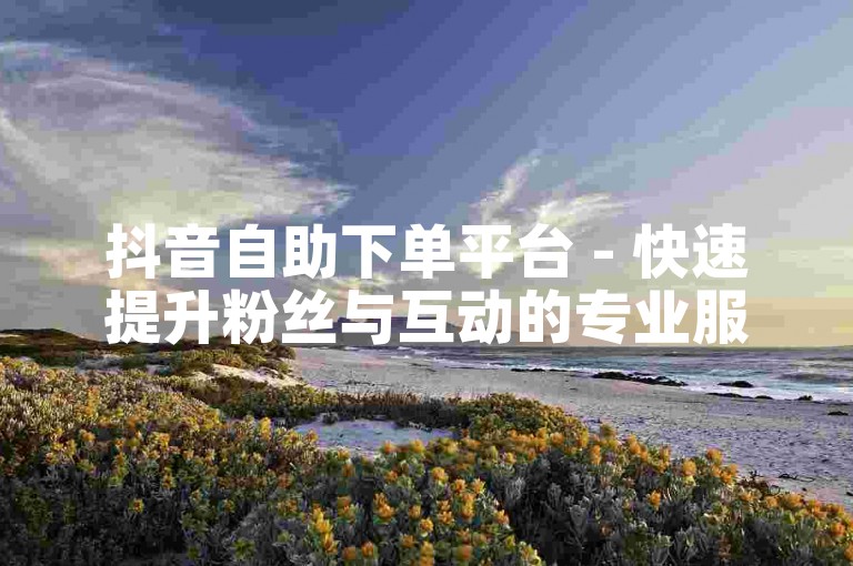 抖音自助下单平台 - 快速提升粉丝与互动的专业服务。
