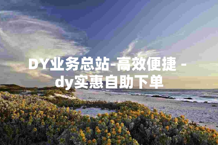 DY业务总站-高效便捷 - dy实惠自助下单