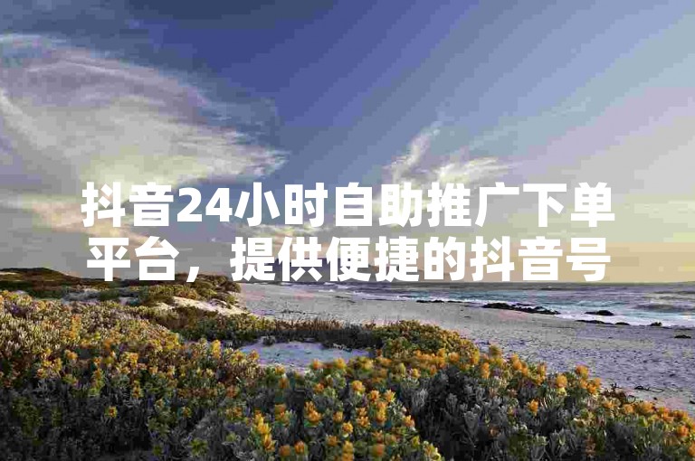 抖音24小时自助推广下单平台，提供便捷的抖音号购买服务。