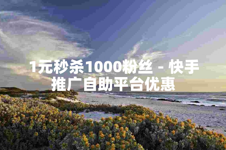 1元秒杀1000粉丝 - 快手推广自助平台优惠