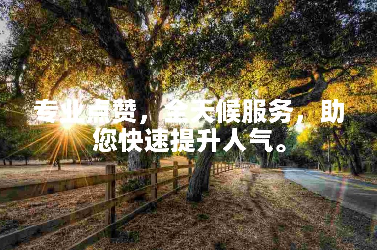 专业点赞，全天候服务，助您快速提升人气。
