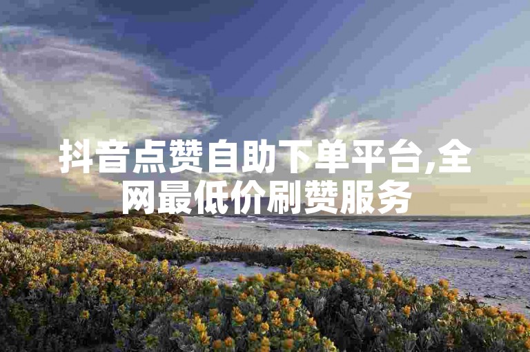抖音点赞自助下单平台,全网最低价刷赞服务