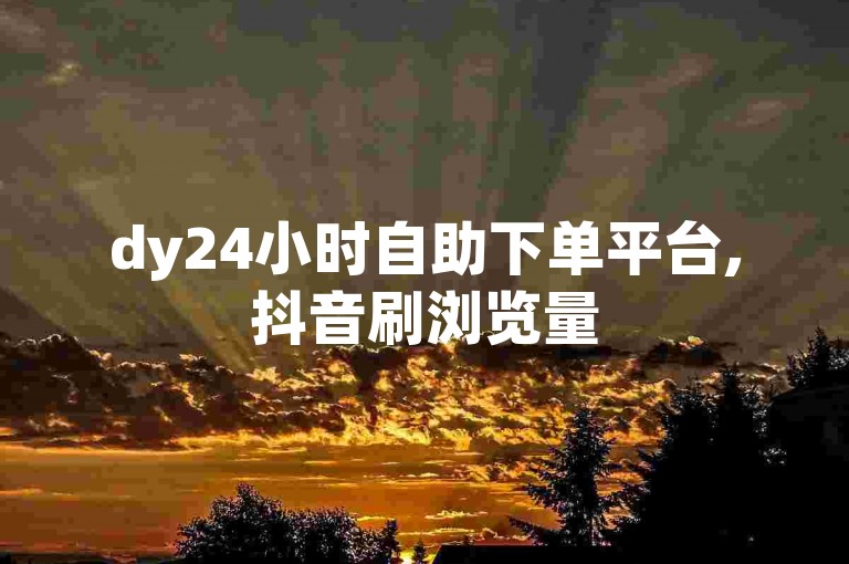 dy24小时自助下单平台,抖音刷浏览量
