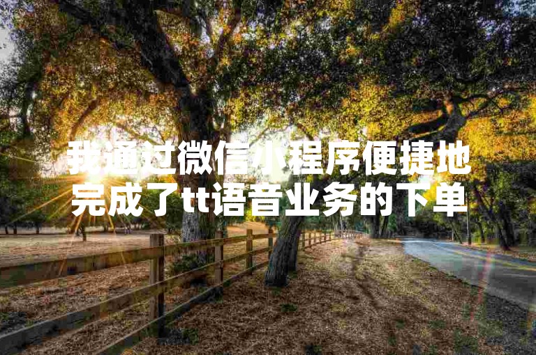 我通过微信小程序便捷地完成了tt语音业务的下单操作。