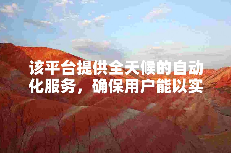 该平台提供全天候的自动化服务，确保用户能以实惠的价格享受不间断的业务支持。