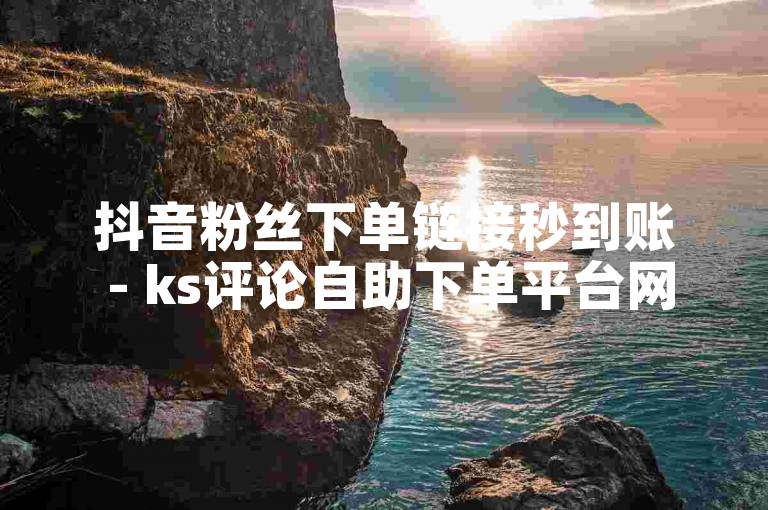 抖音粉丝下单链接秒到账 - ks评论自助下单平台网站低价