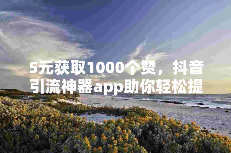 5元获取1000个赞，抖音引流神器app助你轻松提升人气。