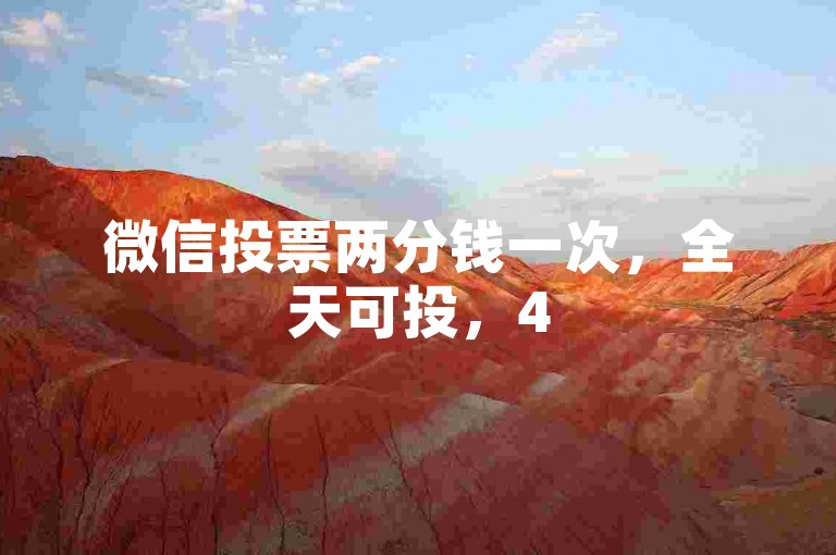 微信投票两分钱一次，全天可投，456投票平台。