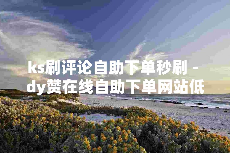 ks刷评论自助下单秒刷 - dy赞在线自助下单网站低价，这个平台提供了便捷的服务，让用户能够轻松地获得所需的点赞和评论。